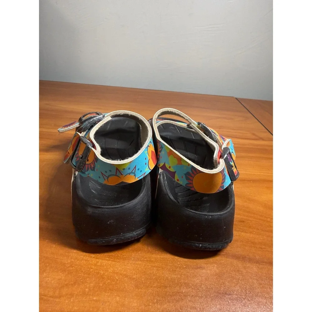 Birkis by Birkenstock Kids Sandals Size 32 Psychedelic Sun Heart Multi-Color
